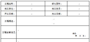 日常绿化养护检查表